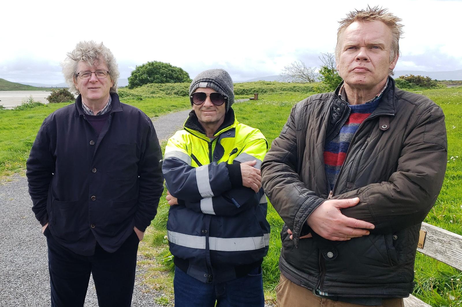 Galway City Council Heritage Officer, Jim Higgins (L), with Tommy Conneely and Declan O'Shea (R), of Galway Civic Trust (Photo by Tom Quinlan).